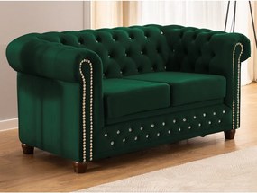 Zielona aksamitna rozkładana sofa 148 cm York Blik – Ropez