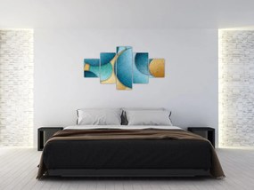 Obraz kręgów abstrakcji (125x70 cm)