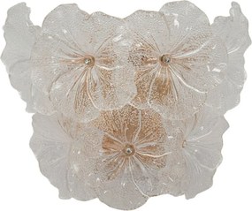 Szklany kinkiet w kolorze złota Ibiscus – Mauro Ferretti