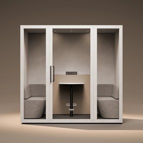 Budka akustyczna do biura INBOX 4-osobowa 2200 x 2200 x 1220 mm