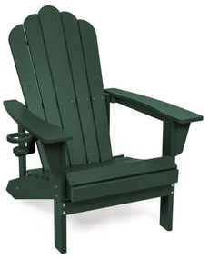 Zielony plastikowy fotel ogrodowy Adirondack – Bonami Selection