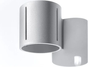 Kinkiety nowoczesny Brich, aluminium - 1 źródło światła 4000K - L.10 x H.10 cm - szary