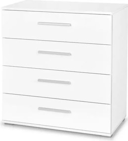 Komoda Mobi KM-3 w kolorze dąb sonoma / biały – elegancki mebel do salonu, sypialni lub przedpokoju