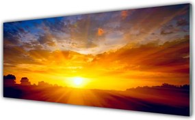 Szkło nad Blatem Złoty Zachód Nad Horyzontem