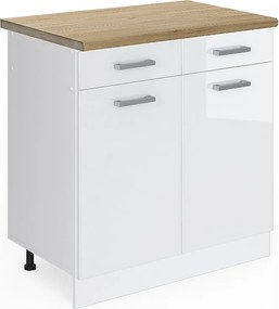 Szafka dolna do kuchni biały wysoki połysk 80x60x81.6 r-line