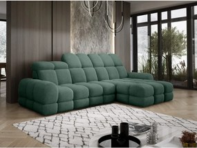 Narożnik TOLLO MINI S Prawostronny Elektryczna regulacja Bubble 12 kolor Jasny Zielony WERSAL