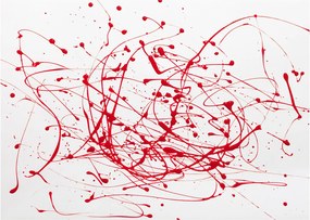 Obraz na szkle przy użyciu techniki drippingu (70x50 cm)