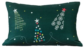 Poszewka na poduszkę z mikrofibry CHRISTMAS DRIFT 50x70 cm, zielony