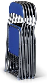 Składane krzesła konferencyjne BRIEFING, 6 szt., czarne