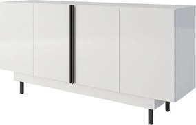 Elegancka biała komoda Dancan ARTEMISA ze złotymi dodatkami / szer. 163 cm