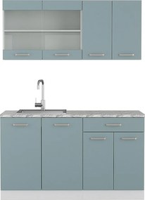 Kuchnia pojedyncza niebiesko-szary 140x60x81.6 r-line