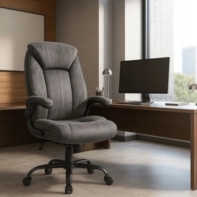 Fotel Biurowy COMFORT Obrotowy Szary Nowoczesny