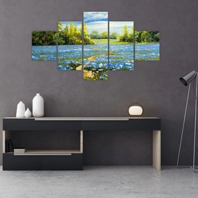 Obraz - Ścieżka w polu, obraz olejny (125x70 cm)