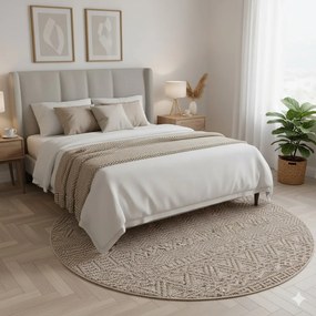 Dywan nowoczesny Helix 3D boho beżowy 60 cm x 110 cm