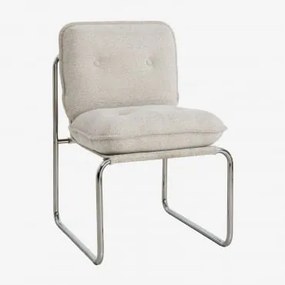 Tapicerowane Krzesło Jadalniane Matilda Bouclé Kolory Naturalne - Sklum