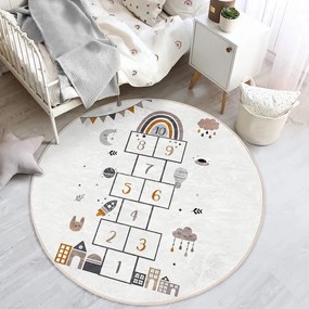 Kremowy dywan dziecięcy ø 120 cm Comfort – Mila Home