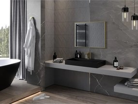 Mexen Loft lustro łazienkowe prostokątne 80 x 60 cm, rama złota szczotkowana - 9852-080-060-000-50