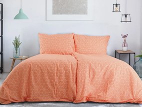 PrzytulneMieszkanie.pl PrzytulneMieszkanie.pl Pościel z bawełny renforcé OKTAGON pomarańczowa Rozmiar pościeli: 2 szt 70 x 90 cm | 200 x 220 cm