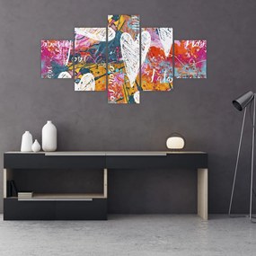 Obraz - Serce na abstrakcyjnym tle (125x70 cm)