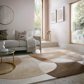 Brązowo-beżowy wełniany dywan 120x170 cm Glow – Flair Rugs