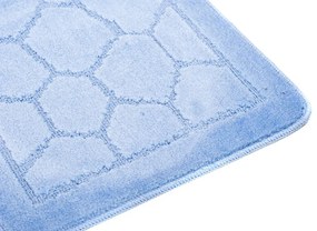 Stylowy niebieski chodniczek do łazienki N7-S09