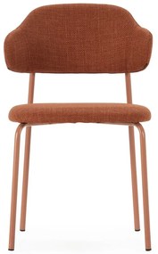 Krzesła w kolorze terakoty zestaw 4 szt. Adriel – Marckeric