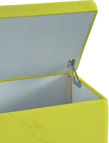 Skrzynia tapicerowana kolor zielony tkanina połyskliwa, welwetowa