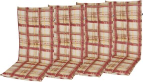 Doppler CLASSIC 9017 wysoki - zestaw 4 szt. zestaw 4 szt. poduszek na krzesło z wysokim oparciem