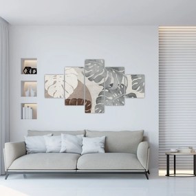Obraz - Wzór z liśćmi (125x70 cm)