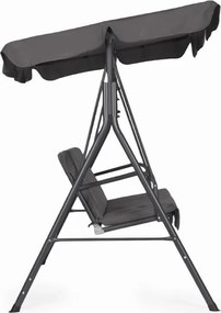 Huśtawka ogrodowa Cozy z regulowanym daszkiem, kolor szary