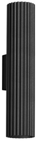 Kinkiet KARBON 30 czarny ryflowany SOLLUX  LIGHTING