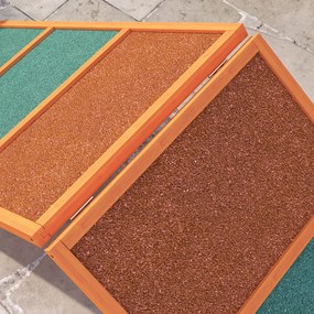 PawHut Rampa Agility dla Psów, Składana, Wysokość Regulowana, Antypoślizgowa, Jodła, do 40 kg, 173 x 59 x 66 cm, Pomarańczowy/Zielony