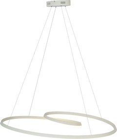 Skandynawska lampa wisząca beżowa 110 cm z LED z 3-stopniową regulacją ściemniania - Circuit