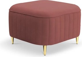 Pufa LAREN w kolorze burgundowym w tkaninie CASTEL 59