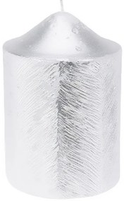 Świeca ozdobna z metalicznym wzorem, 7 x 10 cm