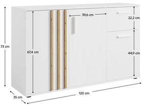 Komoda TOLIS 3D1S, biała