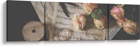 Obraz nut i róż (170x50 cm)