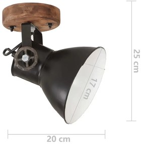 Czarne industrialne lampy ścienno sufitowe S6-S27