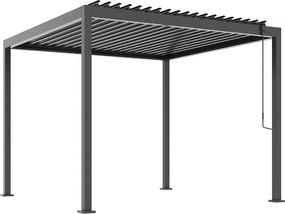 PERGOLA OGRODOWA MANUALNA ANTRACYTOWA 3x3 ORIGIN