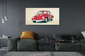 Obraz na płótnie Retro Auto w Kwiaty