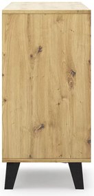 Skandynawska komoda z 3 szufladami dąb artisan + biały N6-D41