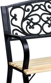 Ławka ogrodowa z oparciem i podłokietnikami S6-T87