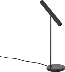 Nowoczesna lampa stołowa czarna z wbudowaną diodą LED i ściemniaczem dotykowym - Neva