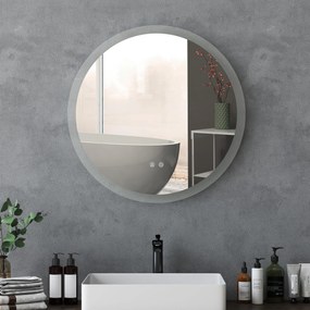 kleankin Lustro łazienkowe z oświetleniem LED Sensor dotykowy Funkcja przeciwparoobrazkowa