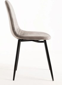 Zestaw 4 Krzese Teok Black Aksamitne