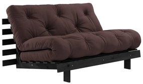 Ciemnobrązowa rozkładana sofa 140 cm Roots Black Night – Karup Design