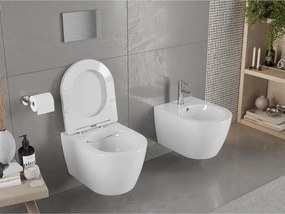 Mexen Carmen miska wc Rimless z deską wolnoopadającą slim, duroplast, biała połysk - 30880300