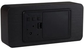 Zegar budzik drewniany elektroniczny cyfrowy led stojący - termometr + data