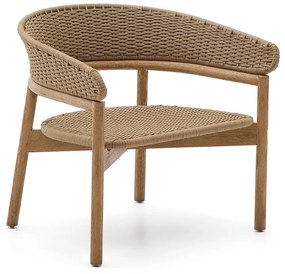 Drewniany fotel ogrodowy w naturalnym kolorze Arinella – Kave Home