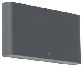 Zewnętrzna lampa ścienna ciemnoszara 17,5 cm z LED IP65 - Batt
